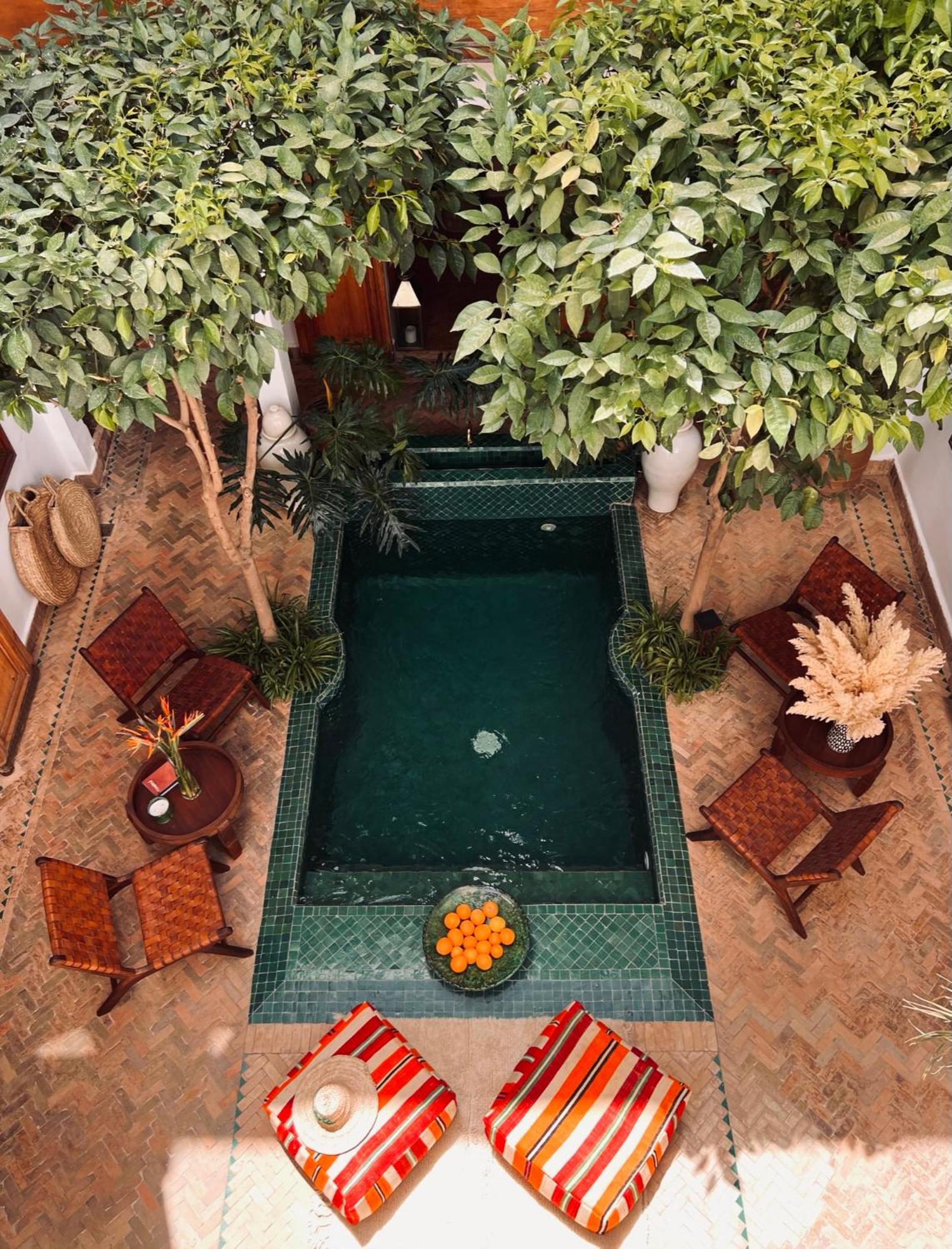 Riad Prive Sadaka Bassin Rooftop Marrakesh Bagian luar foto